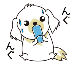 White dog and black dog.3 sticker #12206637