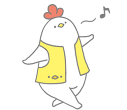 Strange chicken and chick sticker #12208722