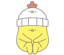 Strange chicken and chick sticker #12208727