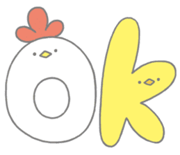 Strange chicken and chick sticker #12208732