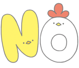 Strange chicken and chick sticker #12208733