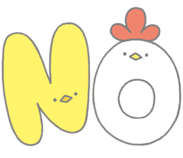 Strange chicken and chick sticker #12208733