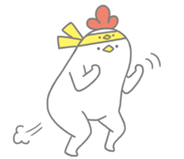 Strange chicken and chick sticker #12208737