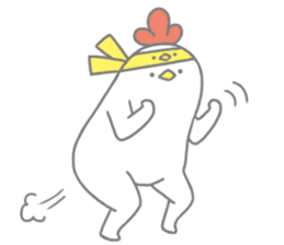 Strange chicken and chick sticker #12208737