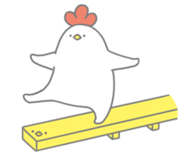 Strange chicken and chick sticker #12208738