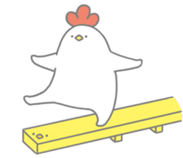 Strange chicken and chick sticker #12208738