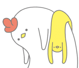 Strange chicken and chick sticker #12208749