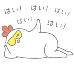 Strange chicken and chick sticker #12208752