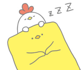 Strange chicken and chick sticker #12208756