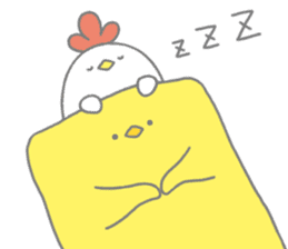 Strange chicken and chick sticker #12208756