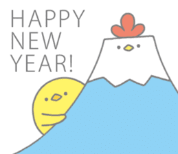 Strange chicken and chick sticker #12208757