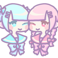 Kawaii girls of a sailor blouse