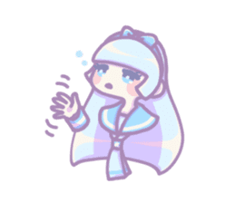 Kawaii girls of a sailor blouse sticker #12209044