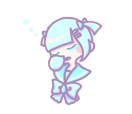 Kawaii girls of a sailor blouse sticker #12209045