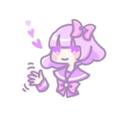 Kawaii girls of a sailor blouse sticker #12209046