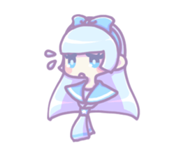 Kawaii girls of a sailor blouse sticker #12209050