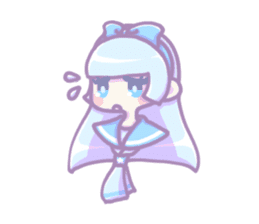 Kawaii girls of a sailor blouse sticker #12209050