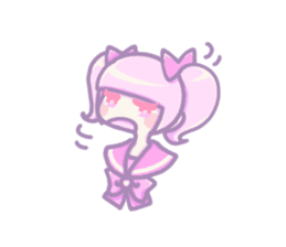 Kawaii girls of a sailor blouse sticker #12209051