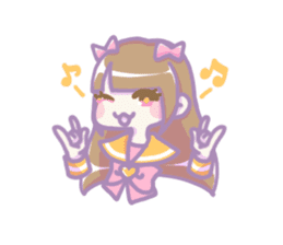 Kawaii girls of a sailor blouse sticker #12209054