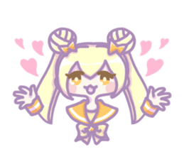 Kawaii girls of a sailor blouse sticker #12209055