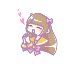 Kawaii girls of a sailor blouse sticker #12209056