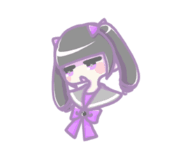 Kawaii girls of a sailor blouse sticker #12209057