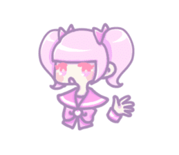 Kawaii girls of a sailor blouse sticker #12209059