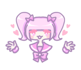 Kawaii girls of a sailor blouse sticker #12209060