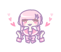 Kawaii girls of a sailor blouse sticker #12209061