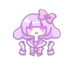 Kawaii girls of a sailor blouse sticker #12209062