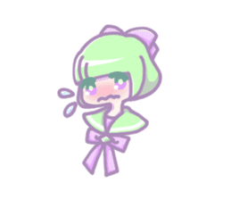 Kawaii girls of a sailor blouse sticker #12209063