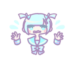 Kawaii girls of a sailor blouse sticker #12209065