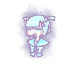 Kawaii girls of a sailor blouse sticker #12209068