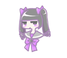 Kawaii girls of a sailor blouse sticker #12209069