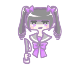 Kawaii girls of a sailor blouse sticker #12209070