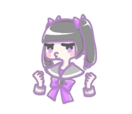 Kawaii girls of a sailor blouse sticker #12209071