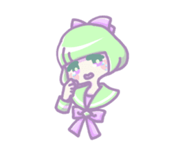 Kawaii girls of a sailor blouse sticker #12209072