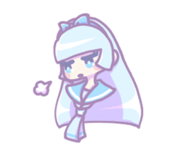 Kawaii girls of a sailor blouse sticker #12209073