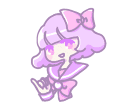 Kawaii girls of a sailor blouse sticker #12209074