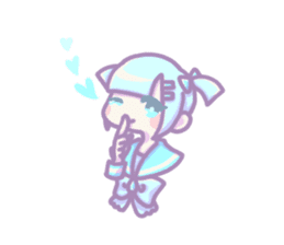 Kawaii girls of a sailor blouse sticker #12209076