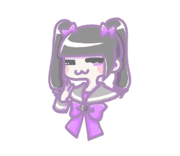 Kawaii girls of a sailor blouse sticker #12209077