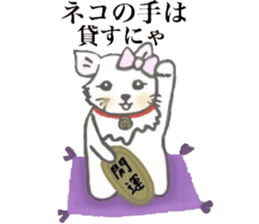 Well used! White cat sticker sticker #12209128