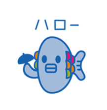 cute Blue Fish and Octopus sticker #12209398
