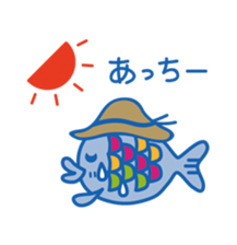 cute Blue Fish and Octopus sticker #12209401