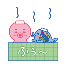 cute Blue Fish and Octopus sticker #12209420