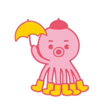 cute Blue Fish and Octopus sticker #12209434