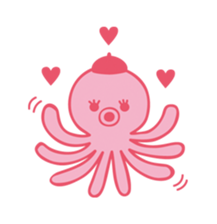 cute Blue Fish and Octopus sticker #12209435