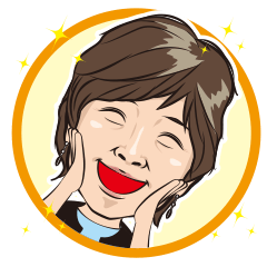 Happy sticker of iodine-chan