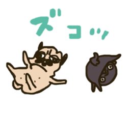 Pug with french bulldog sticker #12210745