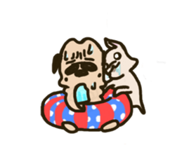 Pug with french bulldog sticker #12210746